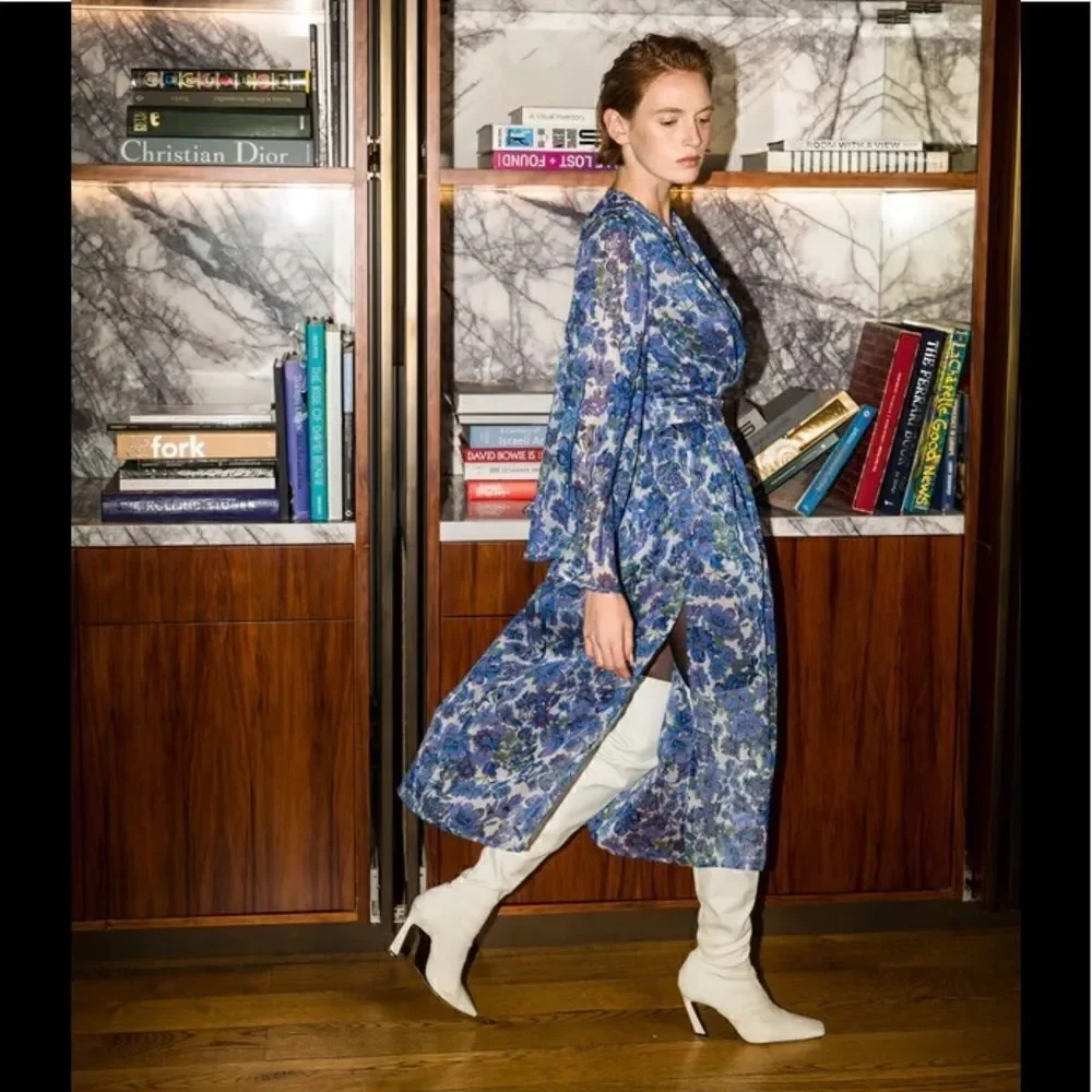 Sabina Musayev Carina Dress White floral Size small - Picture 3 of 8